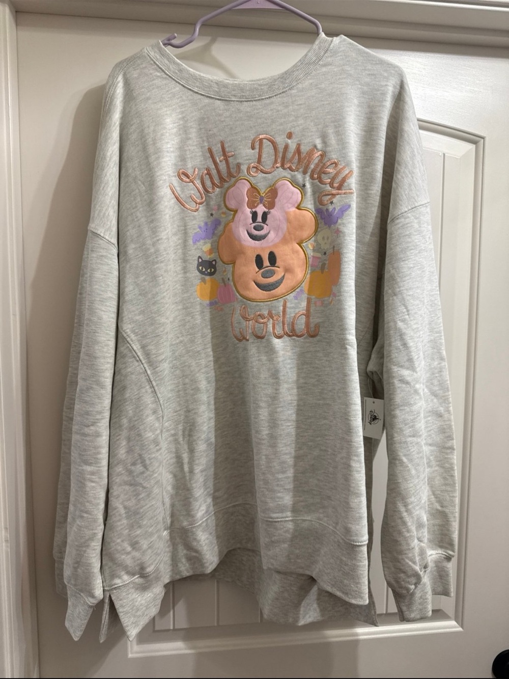 Disney Light Gray Walt Disney World Minnie & Mickey Stacked Graphic Sweatshirt